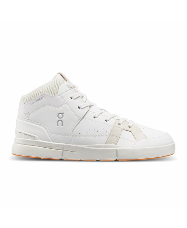 Zapatillas de media caña On The Roger Clubhouse Mid blancas y beige para hombre