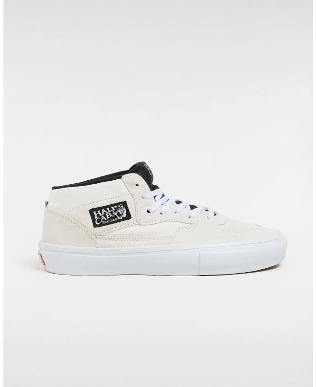Zapatillas de Skate Vans Half Cab Blancas y Negras para hombre