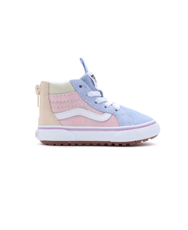 Zapatillas resistentes al agua Vans TD SK8-Hi Zip MTE-1 Pastel Block Multicolor para bebé 1-4 años