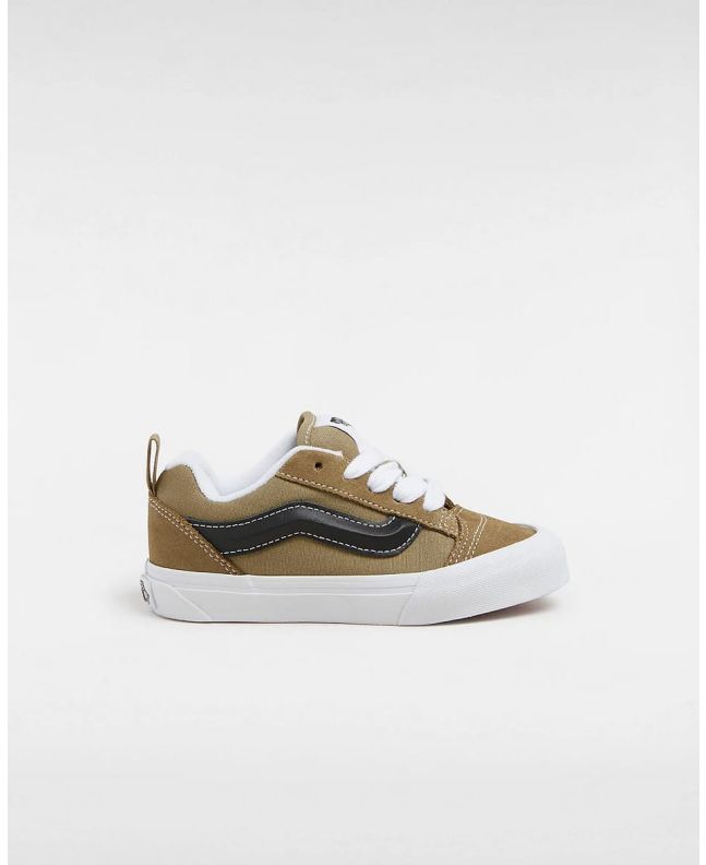 Zapatillas Vans Knu Skool Verde Oliva y Negro para niños de 4-8 años