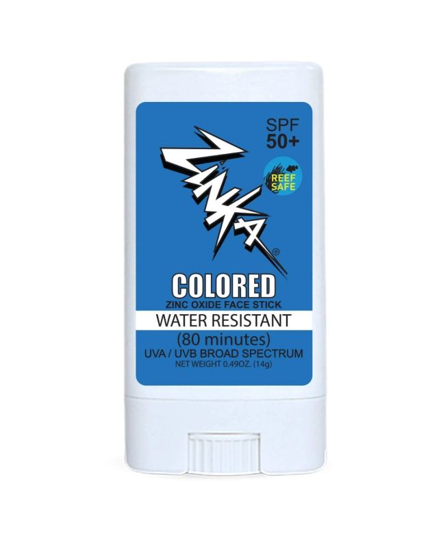 Crema de protección solar en barra Zinka Colored Face Stick SPF 50+ 14g Azul