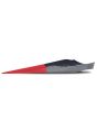 Aletas de Bodyboard Pride Vulcan V2 grises y rojas lateral