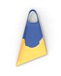 Aletas de Bodyboard Pride Vulcan V3 Pierre Louis Costes azules y amarillas frontal