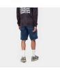 Hombre con Pantalón Vaquero Corto Carhartt WIP Single Knee Short Azul lavado a la piedra posterior