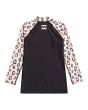 Camiseta de protección solar Billabong Billie Logo LS para niña negra posterior