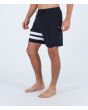 Hombre con bañador boardshort Hurley Block Party 18" negro lateral