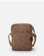 Bolso de hombro Rip Curl Classic Leazard No Idea Pouch marrón para hombre posterior