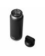 Botella Termo Yeti Rambler 36oz - 1065ml Negra abierta