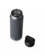 Botella Termo Yeti Rambler 36oz - 1065ml Gris Carbón abierta