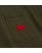 Camiseta orgánica Florence Marine X Burgee Organic Pocket verde oliva para hombre bolsillo