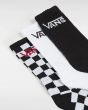 Pack 3 pares de Calcetines altos Vans Kids Classic Negro Blanco Checkerboard para niño bordado