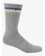 Calcetín largo Quiksilver Swell Ivory Heather para hombre gris