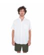 Hombre con camisa de manga corta Hurley One and Only Stretch Blanca Jaspeada