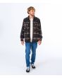 Hombre con Camisa polar de manga larga Hurley Santa Cruz Windchill negra frontal