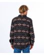 Hombre con Camisa polar de manga larga Hurley Santa Cruz Windchill negra posterior
