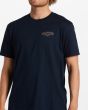 Hombre con Camiseta orgánica de manga corta Billabong A/Div Arch Azul Marino serigrafía