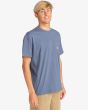 Hombre con camiseta de manga corta con bolsillo Billabong Stacked Arch Azul derecha