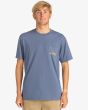 Hombre con camiseta de manga corta con bolsillo Billabong Stacked Arch Azul