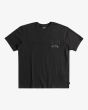 Camiseta de manga corta con bolsillo Billabong Stacked Arch Negra para hombre