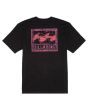 Camiseta Premium de manga corta Billabong Crayon Wave Negra para hombre posterior