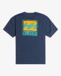 Camiseta de manga corta Billabong Stamp color Denim para hombre posterior
