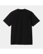 Camiseta orgánica de manga corta Carhartt WIP American Script Negra para hombre posterior