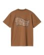 Camiseta orgánica de manga corta Carhartt WIP Brown Ducks Hamilton Brown para hombre posterior