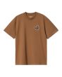 Camiseta orgánica de manga corta Carhartt WIP Brown Ducks Hamilton Brown para hombre