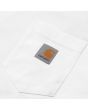 Camiseta de manga corta con bolsillo Carhartt WIP Pocket T-Shirt blanca para hombre etiqueta