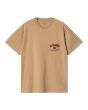 Camiseta de manga corta Carhartt WIP Super Tired Marrón para hombre frontal