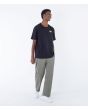 Hombre con camiseta orgánica de manga corta Hurley Organic Marks Negra ajuste holgado