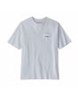 Camiseta de manga corta con bolsillo Patagonia Boardshort Logo Pocket Responsibili-Tee Blanca para hombre frontal