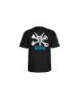 Camiseta de manga corta Powell Peralta Youth Rat Bones Negra para Niño gráfico posterior