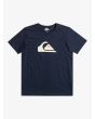 Camiseta de manga corta Quiksilver Comp Logo Youth Azul Marino para niños de 8 a 16 años