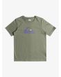 Camiseta de manga corta Quiksilver Comp Logo Verde Espuma Marina para niño 8-16 años
