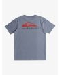 Camiseta de manga corta Quiksilver Omni Wave Youth gris piedra para niño 8-16 años posterior
