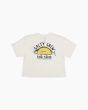 Camiseta cropped de manga corta Salty Crew Baja Fresh Skimmer blanca para mujer posterior
