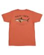 Camiseta de manga corta Salty Crew Bruce Boyfriend coral para mujer posterior
