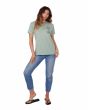 Mujer con camiseta de manga corta Salty Crew Tailed Boyfriend Jade corte oversize