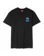 Camiseta orgánica de manga corta Santa Cruz Screaming Wave Negra para hombre frontal