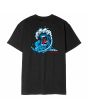 Camiseta orgánica de manga corta Santa Cruz Screaming Wave Negra para hombre
