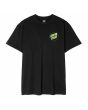 Camiseta de manga corta que brilla en la oscuridad Santa Cruz Toxic Skull Negra para hombre frontal