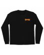 Camiseta de manga larga Santa Cruz Thrasher Flame Dot Negra para hombre
