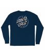 Camiseta de manga larga Santa Cruz x Thrasher Flame Dot Azul Marino para hombre posterior