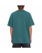 Hombre con camiseta de manga corta orgánica Volcom Underfaced Evergreen posterior
