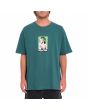 Hombre con camiseta de manga corta orgánica Volcom Underfaced Evergreen