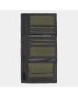 Cartera de triple hoja con cierre de velcro Carhartt WIP Alec Wallet Office Green para hombre abierta