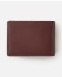 Cartera fina de piel con triple hoja Rip Curl Stacked RFID Slim Tobacco para hombre posterior