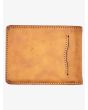 Cartera de cuero sintético con doble hoja Quiksilver Slim Rays marrón para hombre posterior