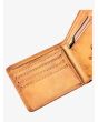 Cartera de cuero sintético con doble hoja Quiksilver Slim Rays marrón para hombre ranuras tarjetas